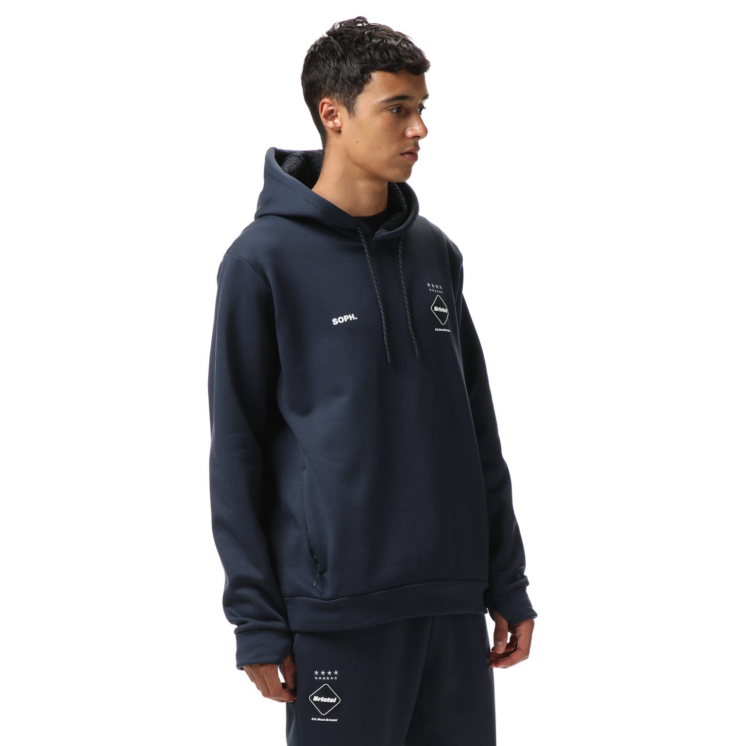 POLARTEC POWER STRETCH TRAINING HOODIE NAVY