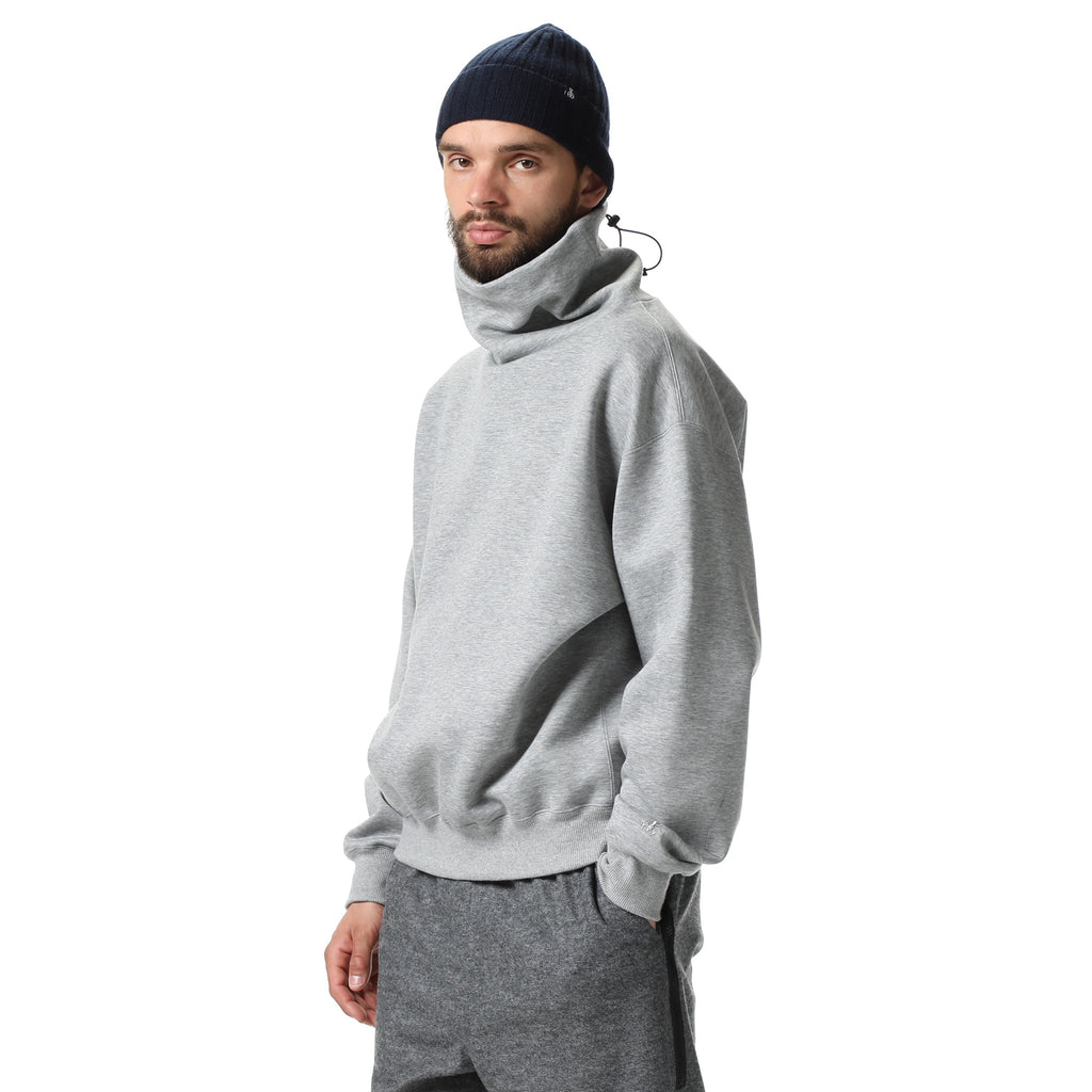 TECH KNIT WIDE TURTLE NECK PULLOVER GRAY